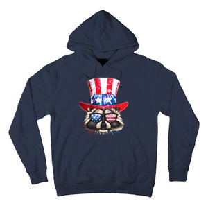 Funny Fourth Of July Fireworks Raccoon Hoodie