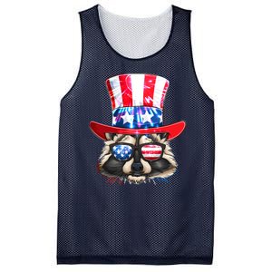 Funny Fourth Of July Fireworks Raccoon Mesh Reversible Basketball Jersey Tank