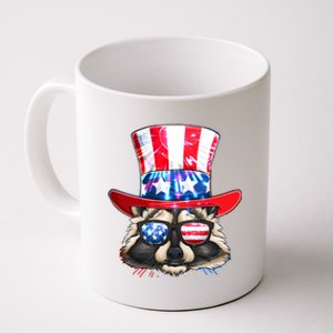 Funny Fourth Of July Fireworks Raccoon Coffee Mug