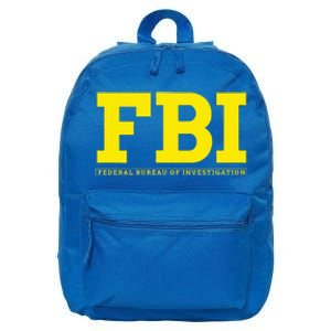 Fbi Federal Office For Investigation Officers 16 in Basic Backpack