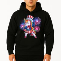 Funny Fourth Of July Fireworks Dabbing Unicorn Hoodie