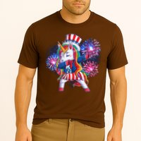 Funny Fourth Of July Fireworks Dabbing Unicorn Performance Shirt