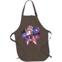 Funny Fourth Of July Fireworks Dabbing Unicorn Apron