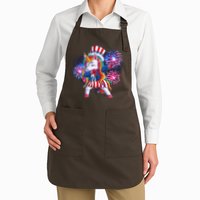 Funny Fourth Of July Fireworks Dabbing Unicorn Apron