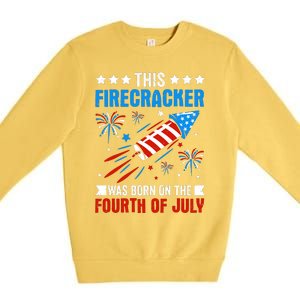 Firecracker Fourth Of July Celebration Graphic Premium Crewneck Sweatshirt