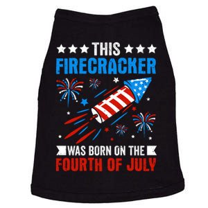 Firecracker Fourth Of July Celebration Graphic Doggie Tank