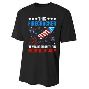 Firecracker Fourth Of July Celebration Graphic Performance Sprint T-Shirt