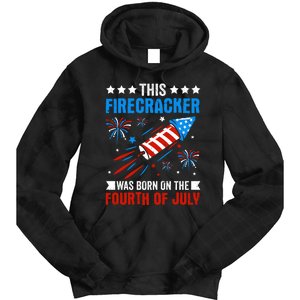 Firecracker Fourth Of July Celebration Graphic Tie Dye Hoodie