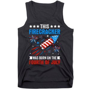 Firecracker Fourth Of July Celebration Graphic Tank Top