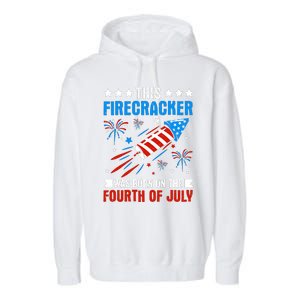 Firecracker Fourth Of July Celebration Graphic Garment-Dyed Fleece Hoodie