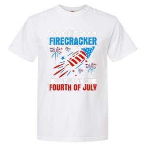 Firecracker Fourth Of July Celebration Graphic Garment-Dyed Heavyweight T-Shirt