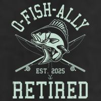 Funny Fishing Ofishally Retired Est 2025 Garment-Dyed Heavyweight T-Shirt