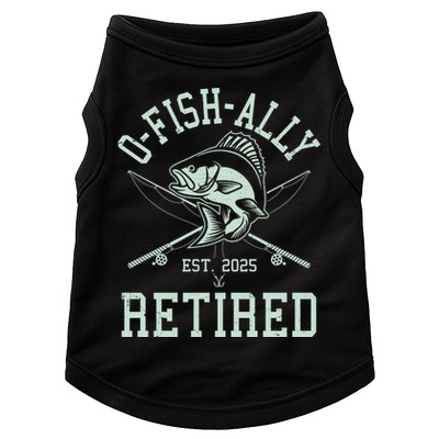 Funny Fishing Ofishally Retired Est 2025 Doggie Tank