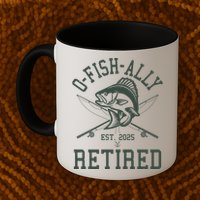 Funny Fishing Ofishally Retired Est 2025 Mug