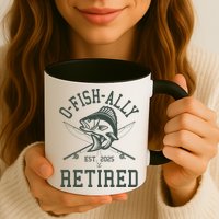 Funny Fishing Ofishally Retired Est 2025 Mug
