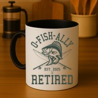 Funny Fishing Ofishally Retired Est 2025 Mug