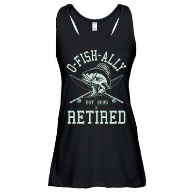 Funny Fishing Ofishally Retired Est 2025 Ladies Essential Flowy Tank