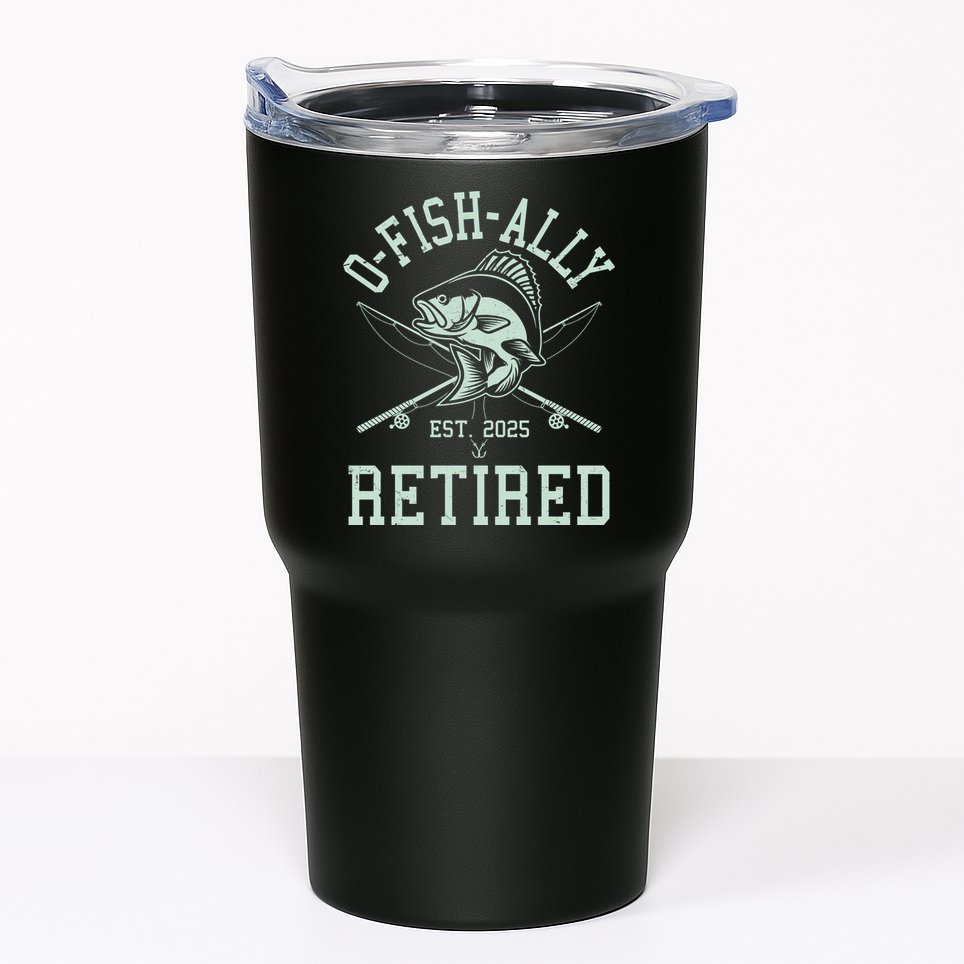Funny Fishing Ofishally Retired Est 2025 Tumbler