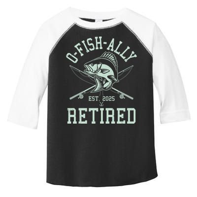 Funny Fishing Ofishally Retired Est 2025 Toddler Fine Jersey T-Shirt
