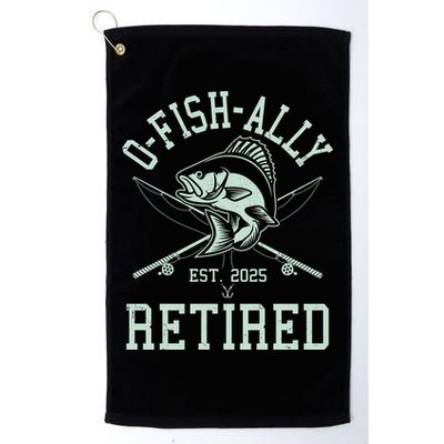 Funny Fishing Ofishally Retired Est 2025 Golf Towel