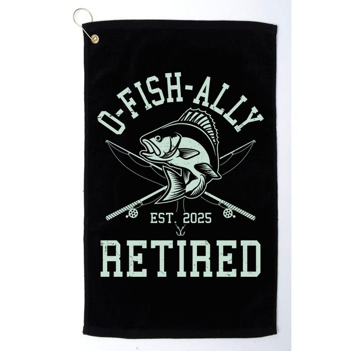 Funny Fishing Ofishally Retired Est 2025 Golf Towel