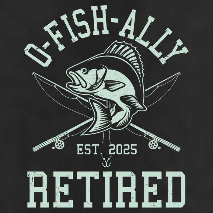 Funny Fishing Ofishally Retired Est 2025 Golf Towel