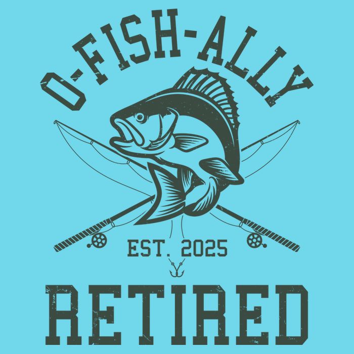 Funny Fishing Ofishally Retired Est 2025 Button