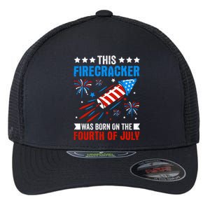 Firecracker Fourth Of July Celebration Graphic Flexfit Unipanel Trucker Cap