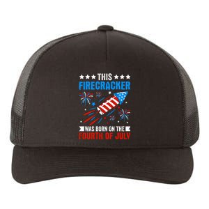 Firecracker Fourth Of July Celebration Graphic Yupoong Adult 5-Panel Trucker Hat