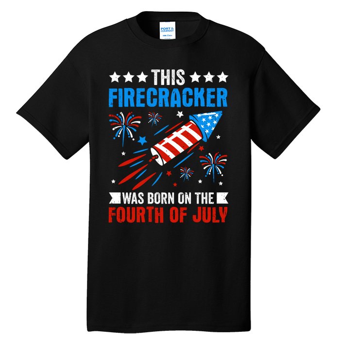 Firecracker Fourth Of July Celebration Graphic Tall T-Shirt