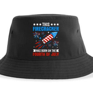 Firecracker Fourth Of July Celebration Graphic Sustainable Bucket Hat