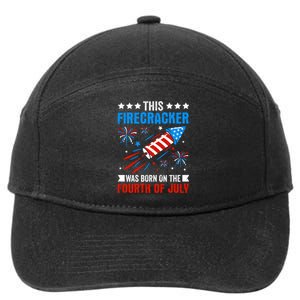 Firecracker Fourth Of July Celebration Graphic 7-Panel Snapback Hat