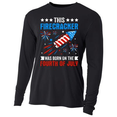 Firecracker Fourth Of July Celebration Graphic Cooling Performance Long Sleeve Crew