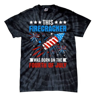 Firecracker Fourth Of July Celebration Graphic Tie-Dye T-Shirt