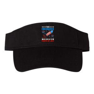 Firecracker Fourth Of July Celebration Graphic Valucap Bio-Washed Visor