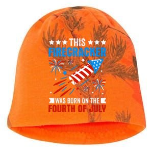 Firecracker Fourth Of July Celebration Graphic Kati - Camo Knit Beanie