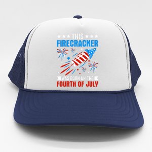 Firecracker Fourth Of July Celebration Graphic Trucker Hat