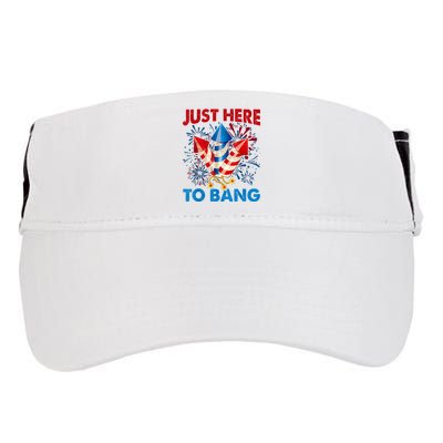 Funny Fourth Of July 4th Of July Just Here To Bang Fireworks Adult Drive Performance Visor