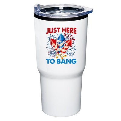 Funny Fourth Of July 4th Of July Just Here To Bang Fireworks Tumbler