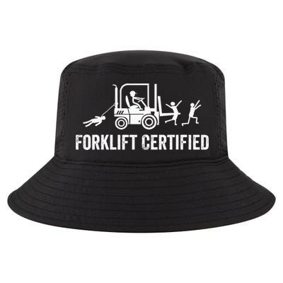 Funny Forklift Operator Forklift Certified Retro Vintage Cool Comfort Performance Bucket Hat