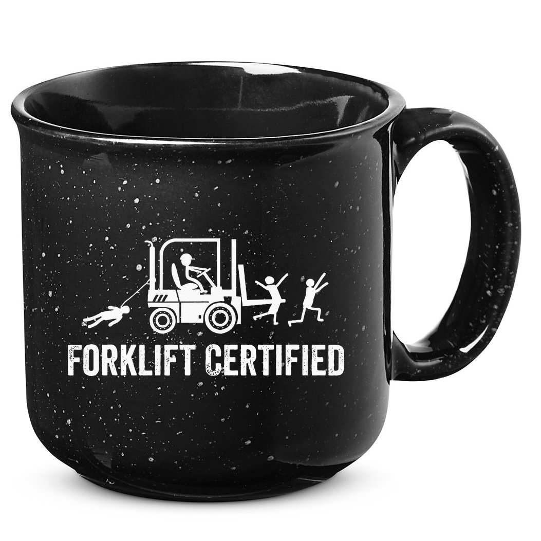 Funny Forklift Operator Forklift Certified Retro Vintage 15oz Campfire Ceramic Mug