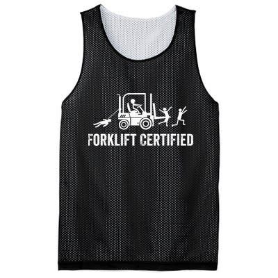 Funny Forklift Operator Forklift Certified Retro Vintage Mesh Reversible Basketball Jersey Tank