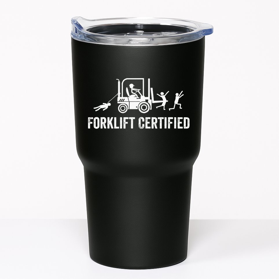 Funny Forklift Operator Forklift Certified Retro Vintage Tumbler