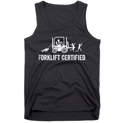 Funny Forklift Operator Forklift Certified Retro Vintage Tank Top