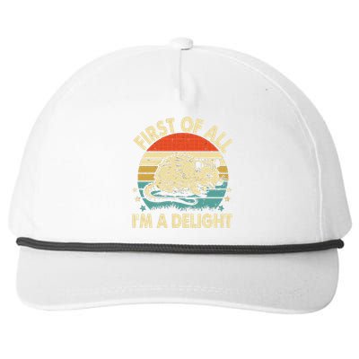 Funny First Of All IM A Delight Gift Snapback Five-Panel Rope Hat