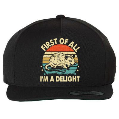 Funny First Of All IM A Delight Gift Wool Snapback Cap