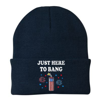 Funny Fourth Of July 4th Of July Im Just Here To Bang Knit Cap Winter Beanie