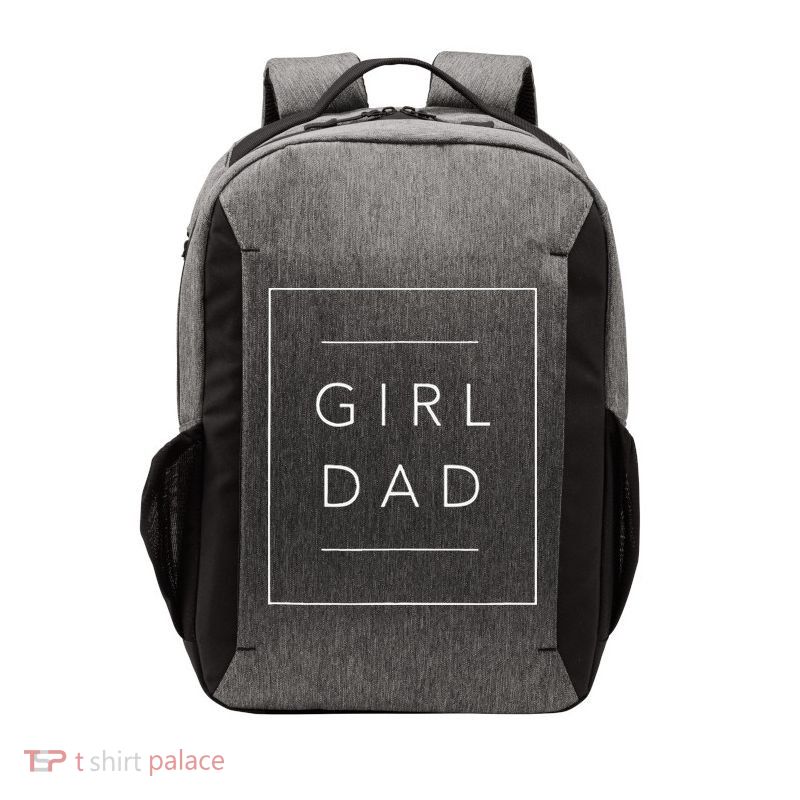 Funny Father Of Girlss Proud New Girlss Dad Daughter Fathers Day Vector Backpack