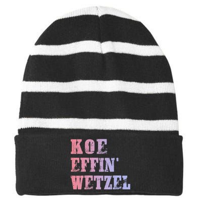 Funny Forklift Operator Design For Forklift Drive Striped Beanie with Solid Band