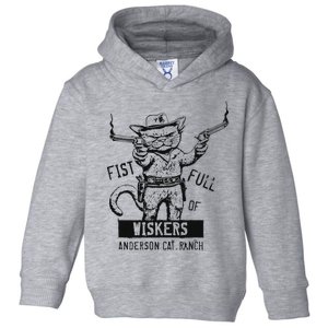 Fist Full Of Whiskers Western Cat Design Toddler Hoodie